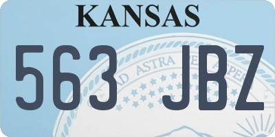 KS license plate 563JBZ