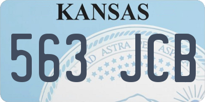 KS license plate 563JCB