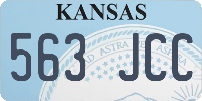 KS license plate 563JCC