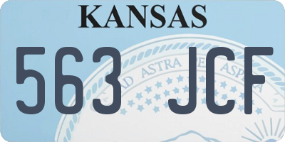 KS license plate 563JCF