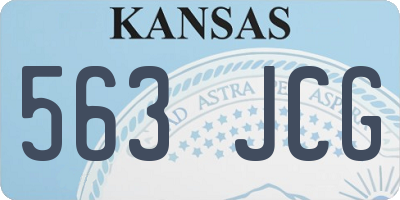 KS license plate 563JCG
