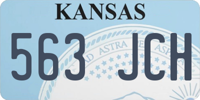 KS license plate 563JCH