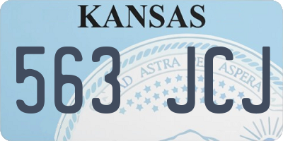 KS license plate 563JCJ
