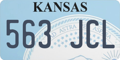 KS license plate 563JCL