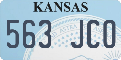 KS license plate 563JCO
