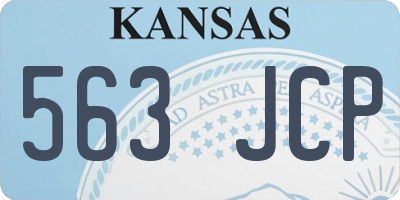 KS license plate 563JCP