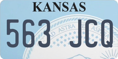 KS license plate 563JCQ