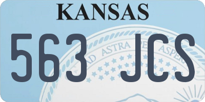 KS license plate 563JCS