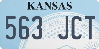 KS license plate 563JCT