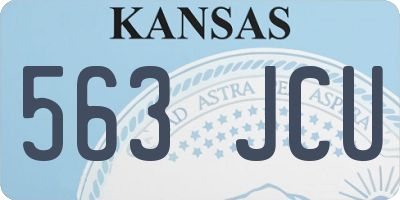KS license plate 563JCU