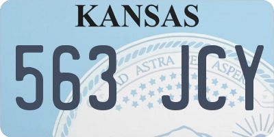 KS license plate 563JCY