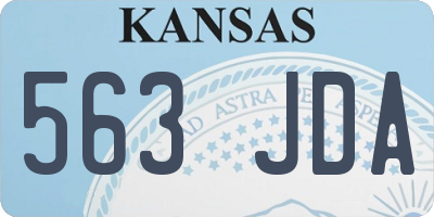 KS license plate 563JDA