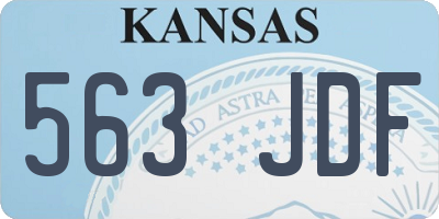 KS license plate 563JDF
