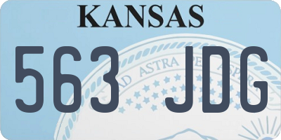 KS license plate 563JDG