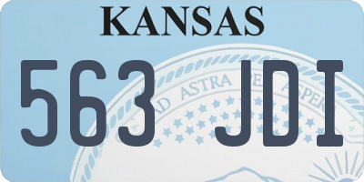 KS license plate 563JDI