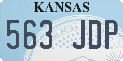KS license plate 563JDP
