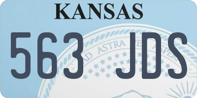 KS license plate 563JDS