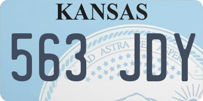 KS license plate 563JDY