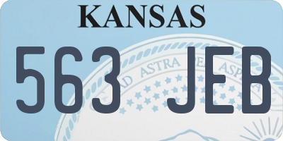 KS license plate 563JEB