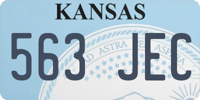 KS license plate 563JEC