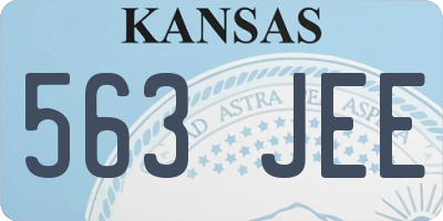 KS license plate 563JEE