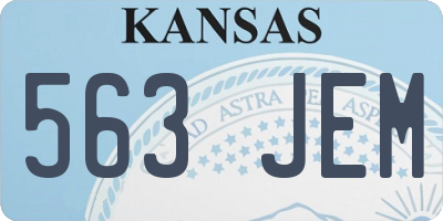 KS license plate 563JEM