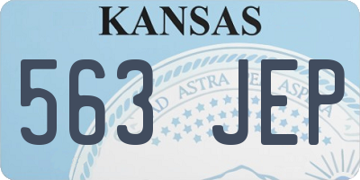 KS license plate 563JEP