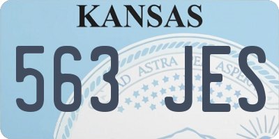 KS license plate 563JES
