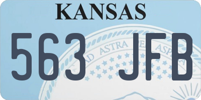 KS license plate 563JFB