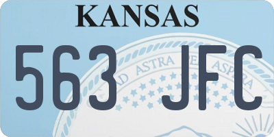 KS license plate 563JFC