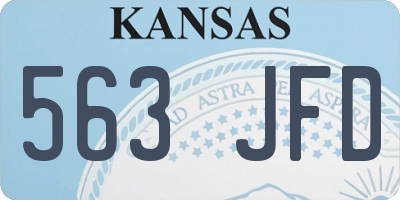 KS license plate 563JFD