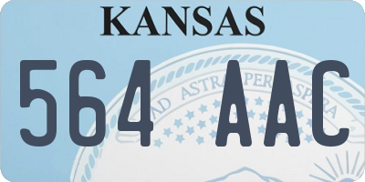 KS license plate 564AAC