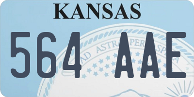 KS license plate 564AAE