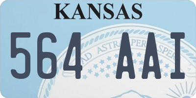 KS license plate 564AAI