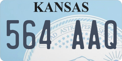 KS license plate 564AAQ