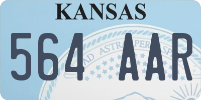 KS license plate 564AAR
