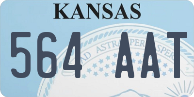 KS license plate 564AAT