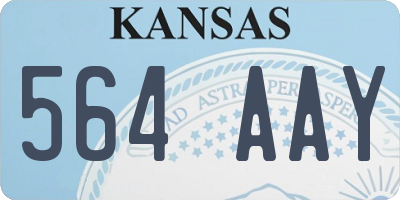 KS license plate 564AAY