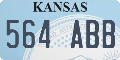 KS license plate 564ABB