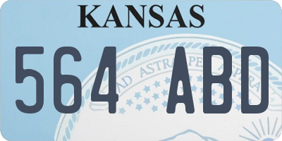 KS license plate 564ABD