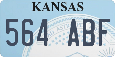 KS license plate 564ABF