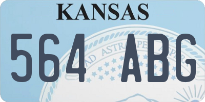 KS license plate 564ABG