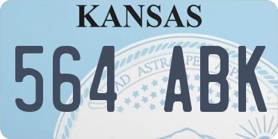 KS license plate 564ABK