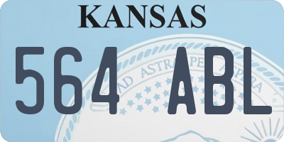 KS license plate 564ABL