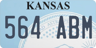 KS license plate 564ABM
