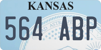 KS license plate 564ABP