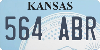 KS license plate 564ABR
