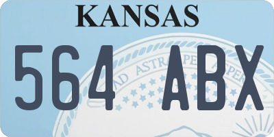 KS license plate 564ABX