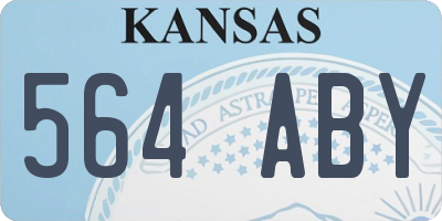 KS license plate 564ABY