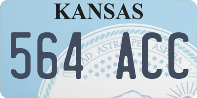 KS license plate 564ACC